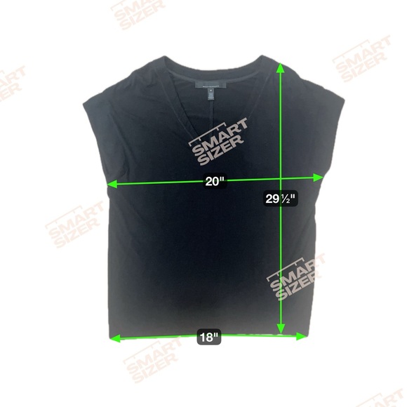 White House Black Market Basic Black V-Neck T-Shirt Size M - Picture 6 of 6